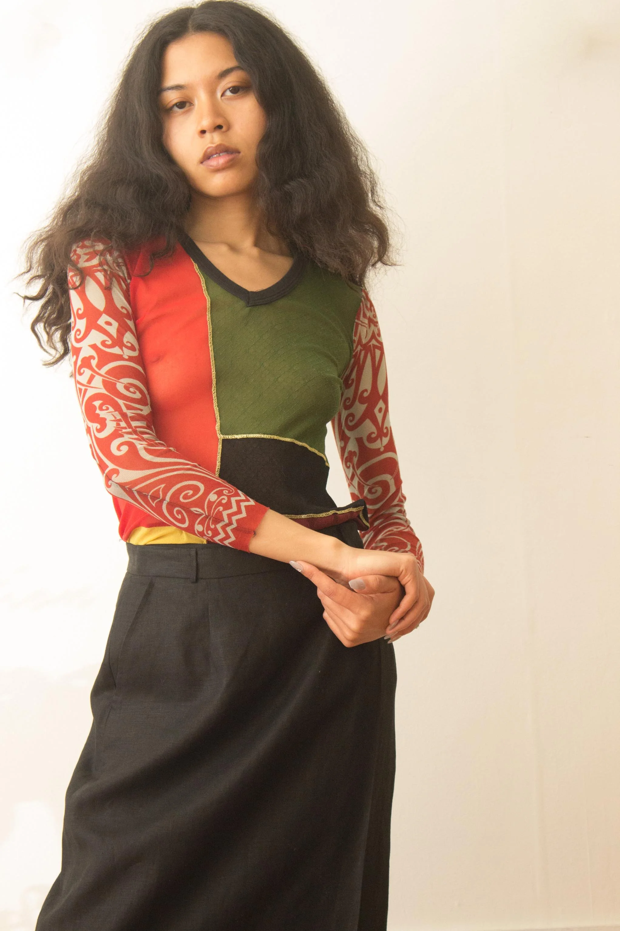 1990s Jean Paul Gaultier Mesh Patchwork Top — Wayward Collection 1990s Jean Paul Gaultier Mesh Patchwork Top — Wayward Collection